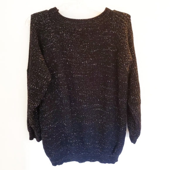 Boohoo | metallic knit cold shoulder sweater - Picture 5 of 7